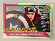 Rogue And Captain America At Odds Greatest Hits Topps Finest X-Men 97 2025 GH-12