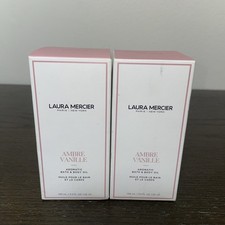 Lot of 2 Laura Mercier Ambre Vanille Aromatic Bath  Body Oil 3.3oz New with box