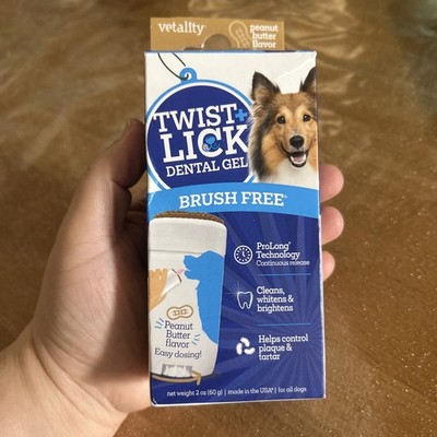 Twist + Lick Dental Gel for Dogs, Cleans Teeth and Freshens Breath Exp 07/2028