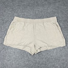 Old Navy Linen Blend Shorts Womens XL Beige Pull On Casual Lounge