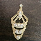 Vintage Jewelry Art Deco Gold Tone Charm