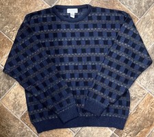 Vintage 90s Gianfranco Ruffini Italy Mens Sweater Sz L Coogi Style Grandpa EUC