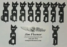 Lot of 10 Plastic Marx Tilt Fork Scissor Couplers REPRO w/ Coupler Springs