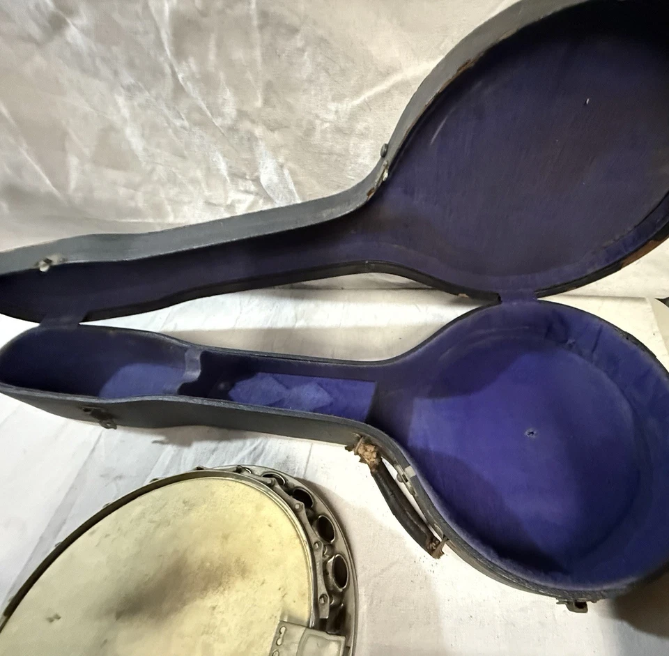 Vintage Gretsch Broadkaster Tenor 4 String Banjo With Case Estate Find !! - Image 4 of 4