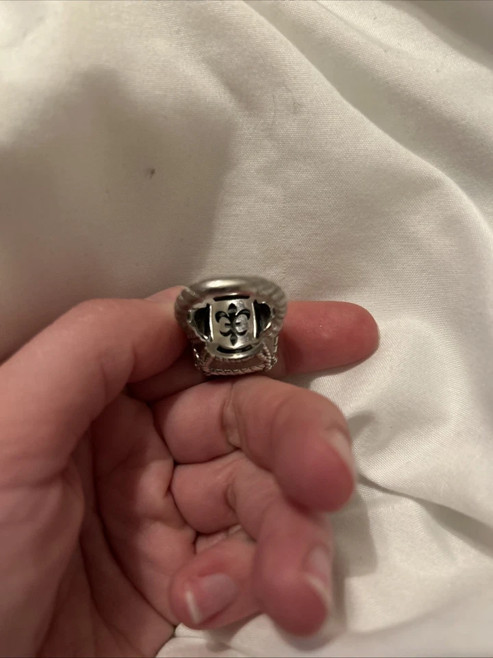 Anillo doblete de hematita azul esterlina Judith Ripka con puntas de corazón talla 7 Foto 2 de 4