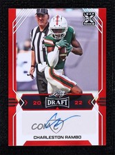 2022 Leaf Draft Auto Red Charleston Rambo #BA-CR1 Auto 0st9
