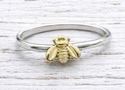 Queen Bee Ring Size 7.5 Two Tone Gold Silver Honeybee New