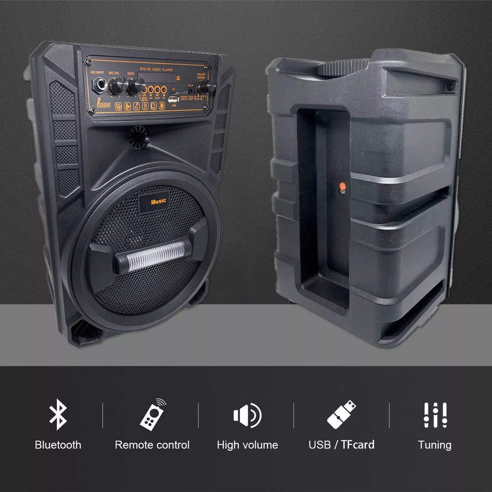 3000W Portable Bluetooth Speaker Sub Woofer Heavy Bass Sound System Party & Mic - Image 2 of 4
