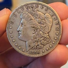 1890-CC Morgan Silver Dollar VF original lcpa