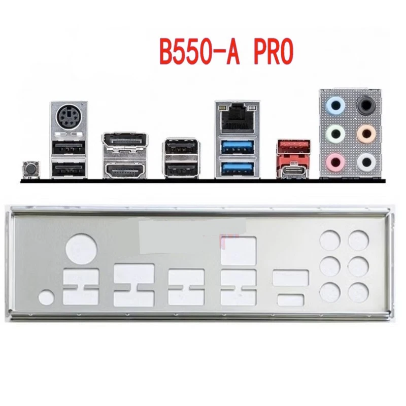 Piastra posteriore I/O Shield in metallo per scheda madre AsRock P4DUAL