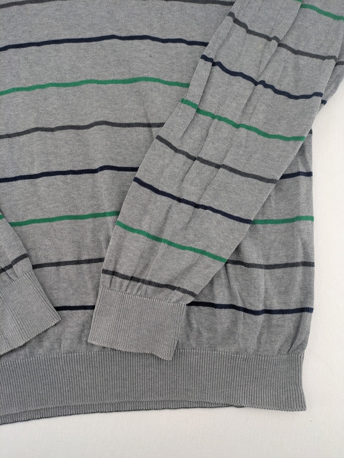 C. Comberti Herren Pullover Gr 54 XL Grau Gestreift V-Ausschnitt Strickpullover image 3