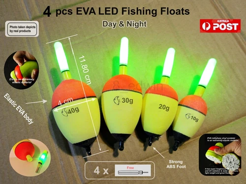 Electric Glowing Bobber LED Light Fishing Float Squid Snapper Kingfish Mulloway
