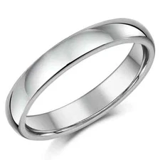 Titanium Court Shaped High Polished Wedding Ring Band ''3MM Width &All Size's'''