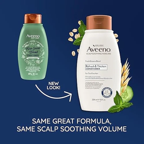 Aveeno Fresh Greens Blend Conditioner 12 fl oz 052800673113  -image