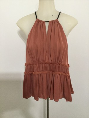 Cinq À Sept Lotus Sleeveless Silk Halter Top $325