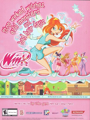 2005 Winx Club Video Game Promo Art Print Ad