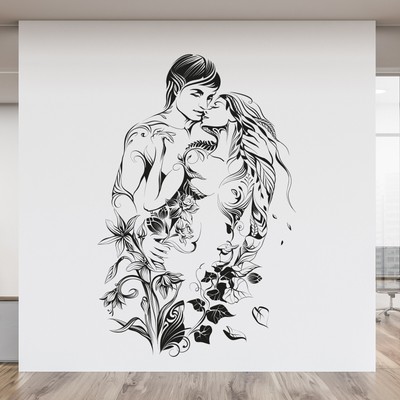 Großes Wandtattoo Aufkleber Kunst Abnehmbar Vinyl Transfer Sexy Paar
