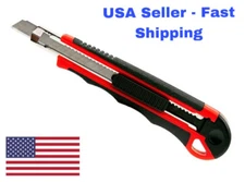 Utility Knife, Metalic Guide, Includes 3 Blades SK-5 Steel. (Choose Size)