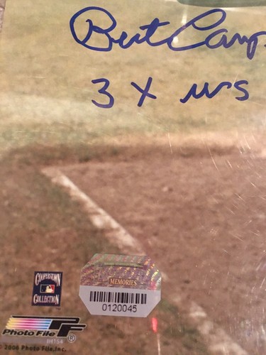 Bert Campaneris 8x10 Oakland A's AUTOGRAFIADO con inscripción Memorias montadas - Imagen 2 de 3