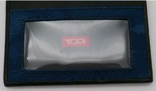 Tumi Slim ID Card Case Holder Wallet Blue Camo Camouflage - Free Delivery - Picture 9 of 9