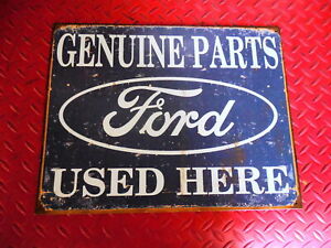 Tin Sign Ford Parts Used Here Tin Sign 1422