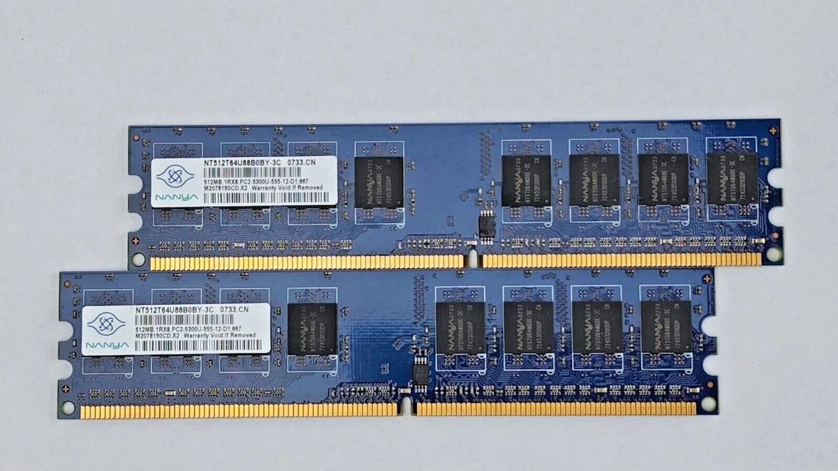 Nanya PC2-5300 DDR2-667 Computer Memory (RAM) 512 MB Capacity per