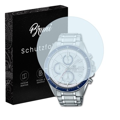 Bruni 2x Folie für Casio EFS-S510D-7BVUEF Schutzfolie Displayschutzfolie