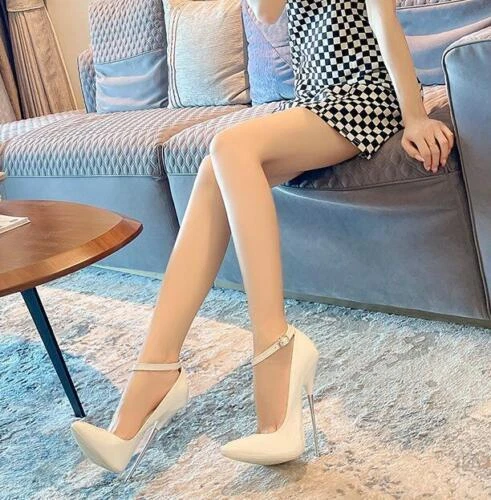 Super High 16Cm Heels Sexy Stiletto Ankle Strap Pumps for Women Party Shoes New - Picture 3 of 29