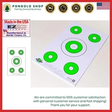 Paper Targets 11x17 High Visibility Green for Hunting Red Dot Optics 25 Pack