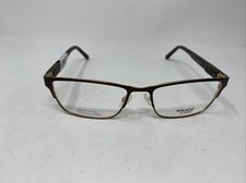 ELASTA BY SAFILO E 3123 AAI 55-17-145 BROWN FLEX HINGE EYEGLASSES NY35