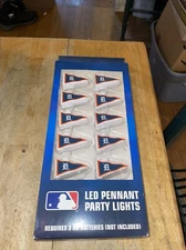 Topperscot Battery Powered MLB Detroit Tigers LED Pennant Party Lights NEW NOS