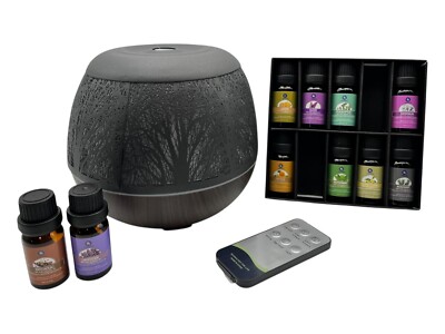 Öldiffusoren 400ML + 10 ätherische Öle Set gratis mit Fernbedienung 4 Timer