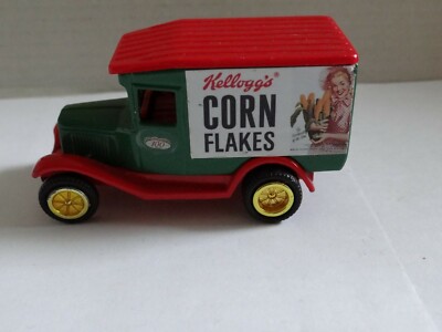 Kellogg's Corn Flakes Spielzeug LKW rot und grün Kellogg Werbung