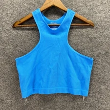 New Wild Fable Cropped Top Women 2XL Blue Sleeveless V-Neck Wide Strap Casual