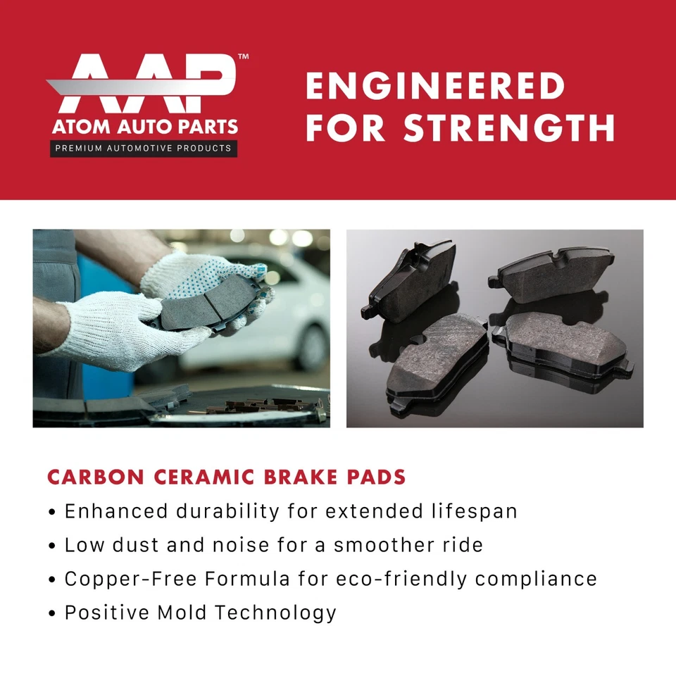 Front & Rear Drilled Brake Rotors + Pads for 2017-2020 Ford Fusion Lincoln MKZ - Image 4 of 4