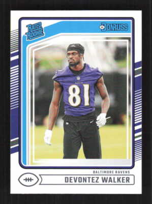 Devontez Walker 2024 Donruss Rated Rookie Baltimore Ravens #345