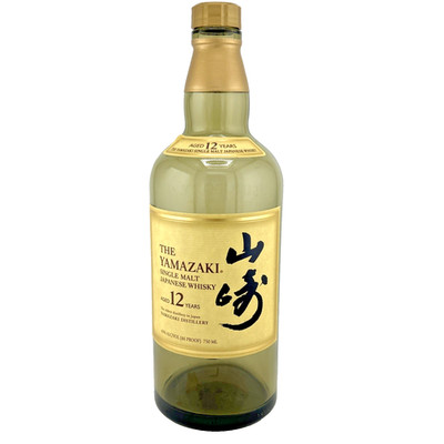 Suntory Yamazaki Single Malt Japanese Whisky 12 Year 750ml Empty Bottle Unrinsed