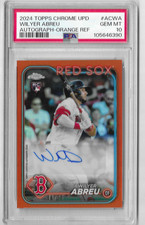 2024 Topps Chrome Update WILYER ABREU auto ORANGE Refractor /25 PSA 10 Autograph