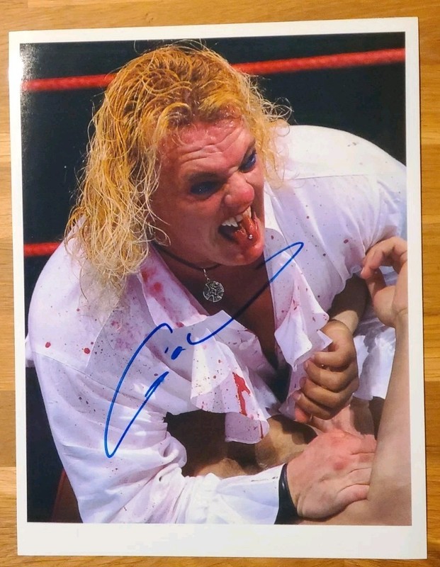 GANGREL signed 8 X 10 photo WWF WWE ECW WCW pro wrestling autograph