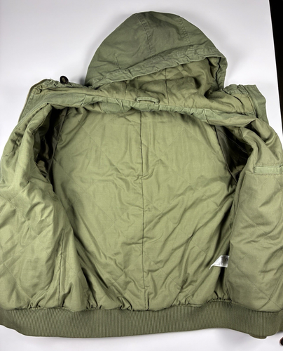 Vintage Re-mastered Military Style Jacket SM Grunge Y2K Urban Army Green - Picture 5 of 9
