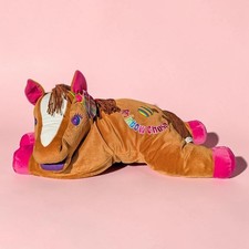 Vintage Lisa Frank 32" Rainbow Chaser Plush Horse Pony Brown w/ Tags