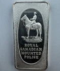 1973 ROYAL CANADIAN MOUNTED POLICE Silver Art Bar 1oz .999 Great Lakes Mint RCMP