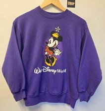 Vtg Walt Disney World Minnie Mouse Crew Neck Sweatshirt Youth L Disney Kids