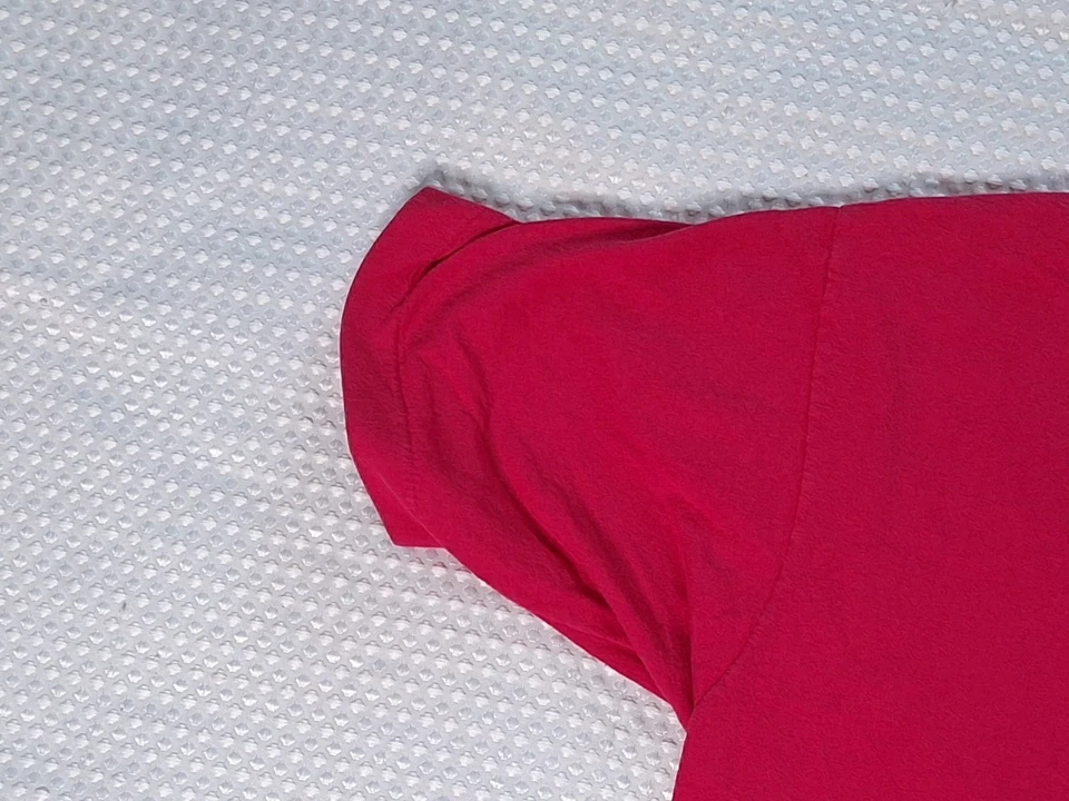 Camiseta Vintage Algodão Rosa Liso Tamanho G Ponto Único Tear de Frutas Roupa Casual EUA - Imagem 3 de 4