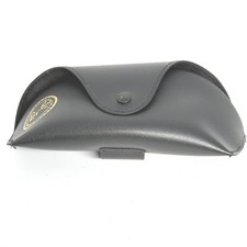Ray Ban Black Faux Leather Hard Case With Cleaning Cloth and Pouch