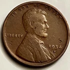 1934-D Lincoln Wheat Cent Denver Mint Lower Mintage Circulated BN1429