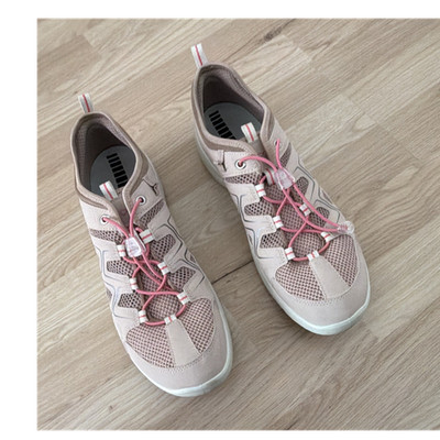 ECCO Frauen Sneaker 42 Beige Rosa Atmungsaktiv Textil Mesh Modell 82360889