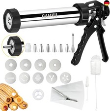 GAMKII Churro Maker Maschine Stailness Stahl Churrro Gun Kit mit 4 Scheiben für 