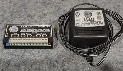 RADIO DESIGN LABS-RDL-STM-2-PRO LOW NOISE MICROPHONE PREAMP-w/POWER SUPPLY-NICE!