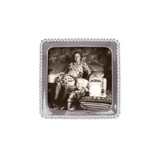 Mariposa Beaded Square 5x5 Recycled Aluminum Picture Frame
